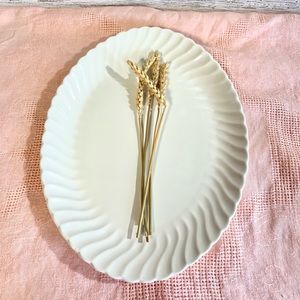 Vintage white platter usa off white farmhouse cottage core